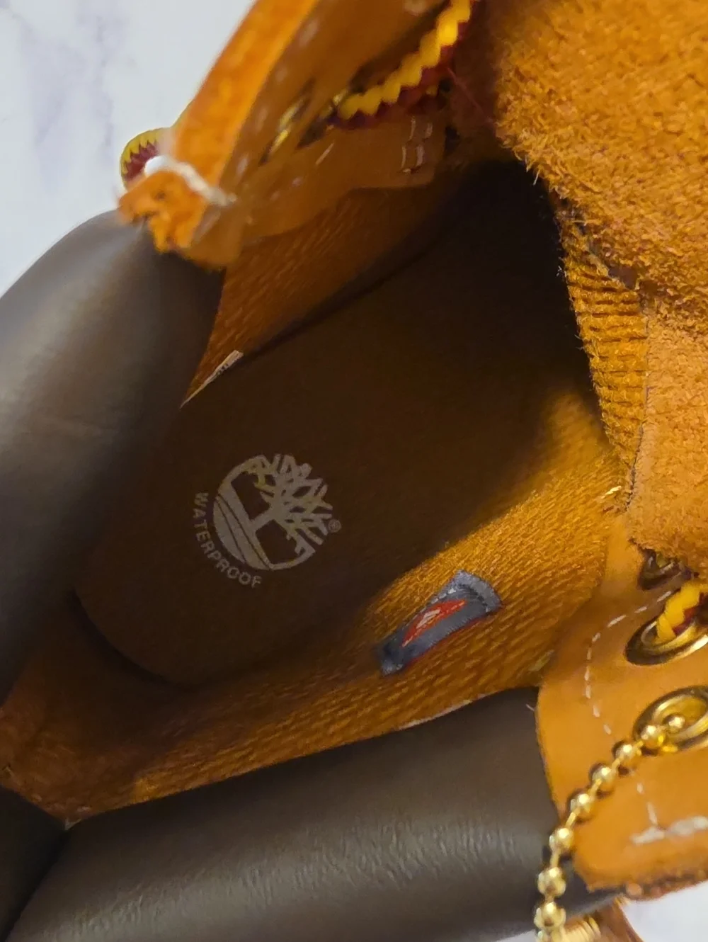 Timberland Wheat/Tan Nubuck Boots with Dark Collar